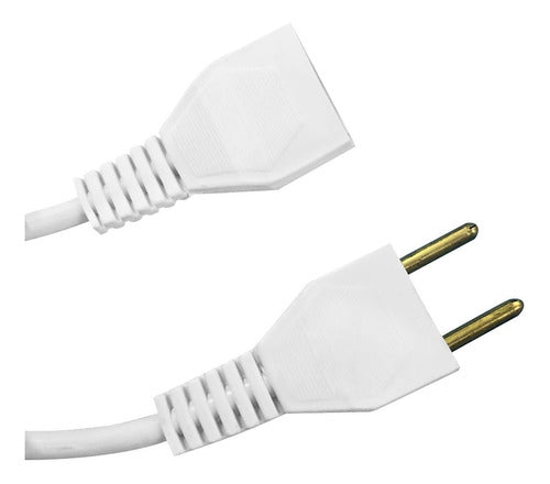 KW Alargue Cable Prolongador 5 Mts Bipolar Enchufe Cable Blanco 0