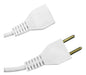 KW Alargue Cable Prolongador 5 Mts Bipolar Enchufe Cable Blanco 0