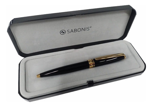 Sabonis Imperial Black Gold GT Medium Point Ballpoint Pen with Case 0