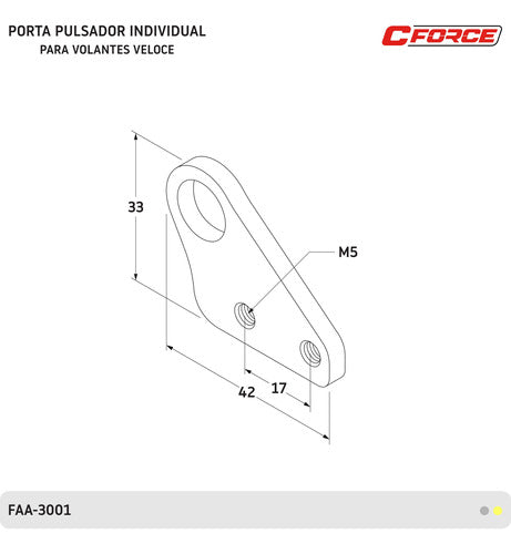 C-force Porta Pulsador C-force Volantes Veloce Aluminum Collino 1