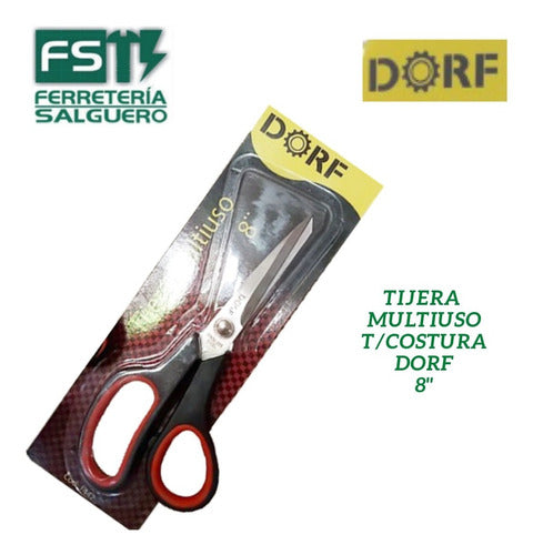 Dorf 8" Multi-Purpose Scissors with Ergonomic Handle - Stainless Steel Blades 1