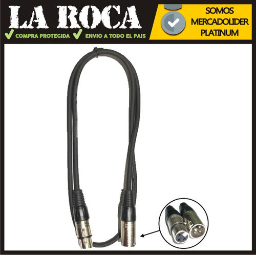 Moon XLR Canon Microphone Cable 1 Meter 3-Pin DMX 3