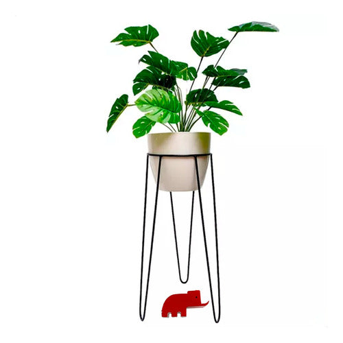 Mamut Iron Plant Stand with Pot - 60cm Height 0