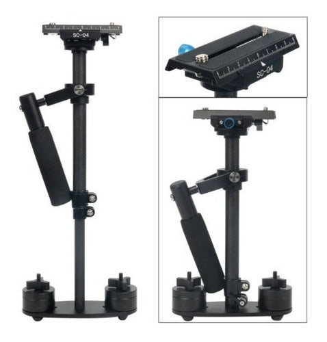 S40 Steadicam De Mano Estabilizador De Fibra De Carbono Con 2