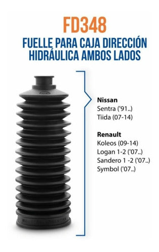 ML Goma Fuelle Dirección Hidráulica Nissan Sentra Tiida Fd348 1