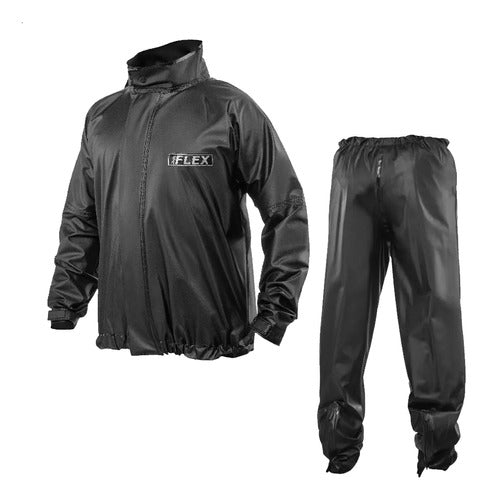 Delta Rain Suit Flex Black T-2XL Motorcycle Avenue 0