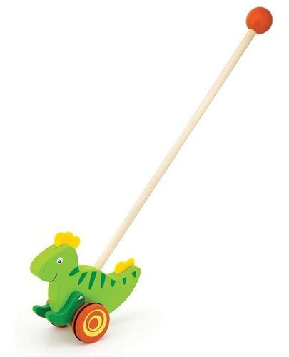 Viga Wooden Pull Toy Dino for Kids 0