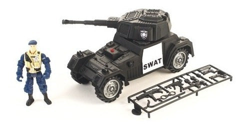 Set Firefighter Police Car Helicopter Tank with Sound 28