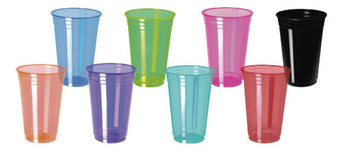 Disposable Plastic Neon Party Cup 300ml Pack of 25 Units 3
