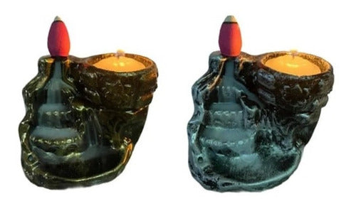 El Poder de Neptuno Smoke Fountain Candle Holder with 10 Assorted Cones 0