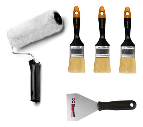 Kushiro Kit 3 Brushes + 1 Long Hair Roller + 1 Steel Spatula 0