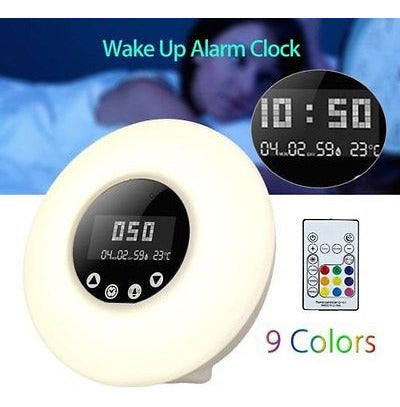 Smart Music Wake Up Alarm Clock Light 9 Colores Rgb Led Remo 1