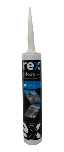 Silicona Neutra Tranp. 300 Ml Rex Sellante Pvc Hormigon-sc- 0