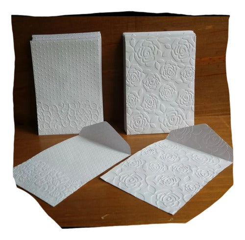 Alfalia Textured Envelopes with Flap, 9.5 x 13.5 Cms, 60 Units 0