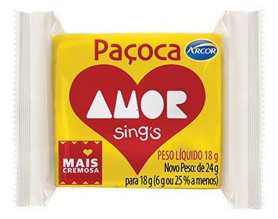 Kit 3 Caixas De Paçoca Amor Sings 18g Com 30 Unidades! 3