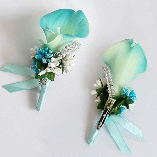 Prettybuy Boutonniere Calla Lily Juego De 6 Broche De Dama D 1