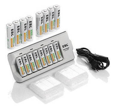 EBL 2300mAh AA/AAA NiMH Rechargeable Batteries + 8-Slot Charger 3