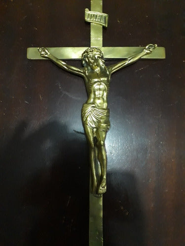 Antigo Crucifixo Bronze Maciço Jpgyn 4