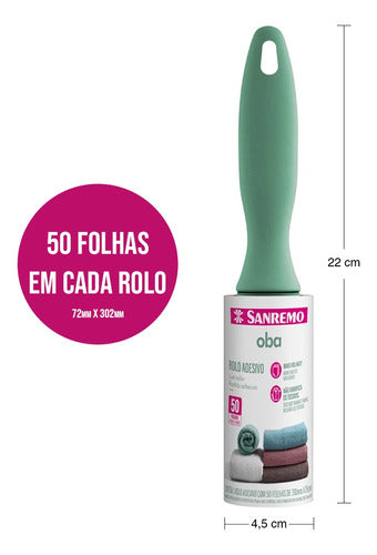 Rolo Adesivo Para Tirar Pelo E Fiapo De Roupa Pet Sanremo 4