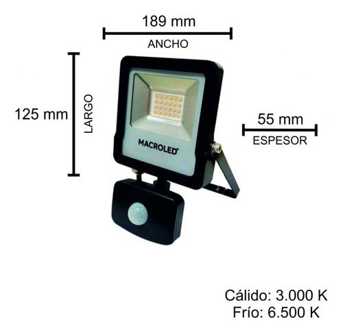 Macroled 20W LED Reflector Motion Sensor 3