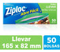 Ziploc Bolsa Llevar Extra Chica 50 Unidades - 12 Paquetes 0