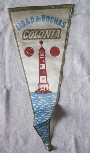 Antiguo Banderin Liga De Bochas De Colonia Uruguay 0