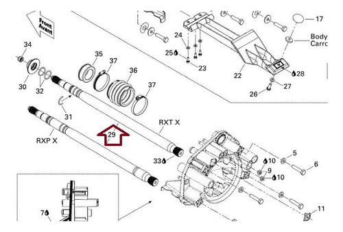 Eixo Transmissao Jet Ski Sea Doo Rxt-x 255 1