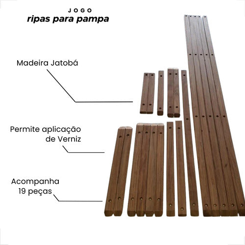 Jogo Ripas Madeira Da Caçamba Pampa 87/97 5