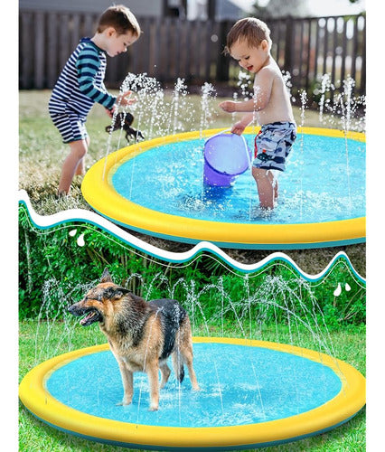 ~? Kids Dog Splash Pad Sprinkler - Jasonwell Non Slip Dog Sp 1