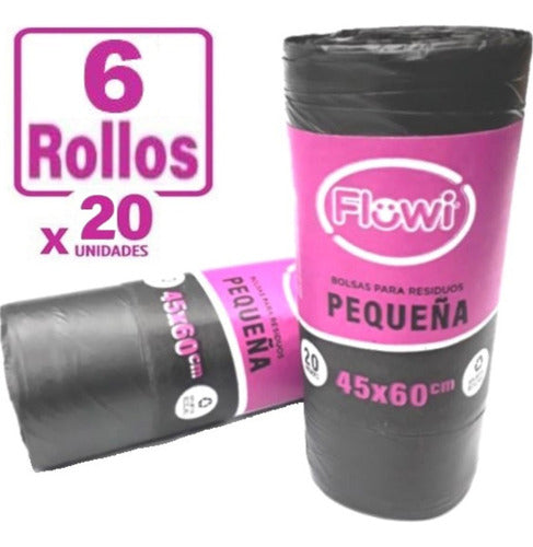 Flowi 120 Waste Bags 45x60 Reinforced Base 0