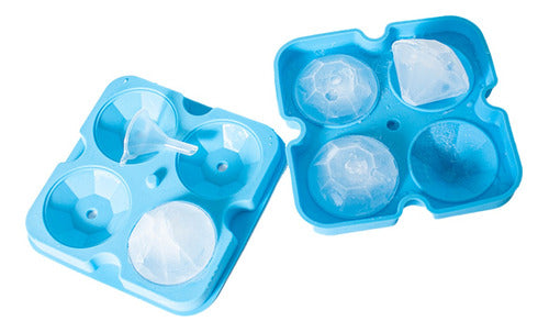 Home Basics Silicone Diamond Ice Cube Tray for Freezer 0