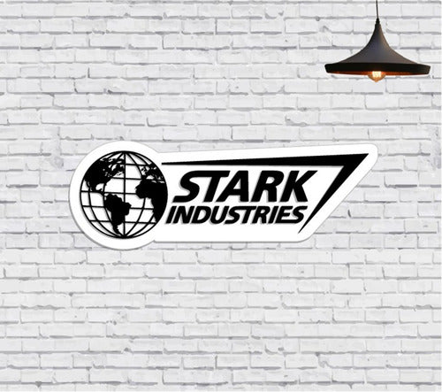 Cuadro Stark Industries En Madera Calada 3d 0