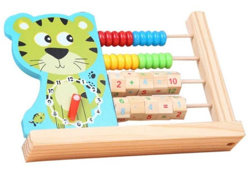 Dsport Wooden Abacus and Educational Toy with Clock 5