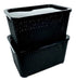 Colombraro Plastic Rattan Organizer Basket with Lid - Small 5