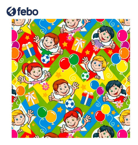 Papel De Regalo X1 Motivos Infantiles Nuevos Diseños Febo 1