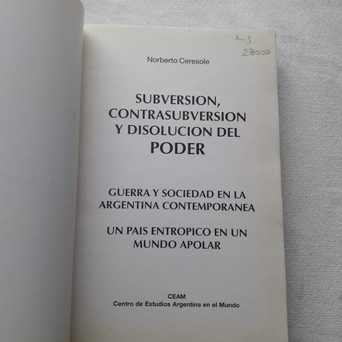 Subversion Contrasubversion Y Disolucion Del Poder - 1996 1