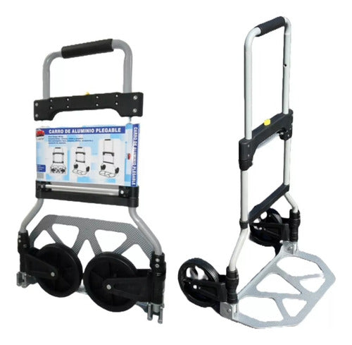 Makif Folding Aluminum Cart 90kg Reinforced Zorra Cart + Tension Strap 0