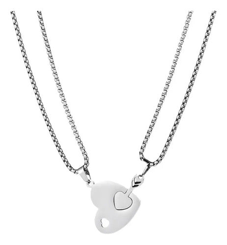 Burdah Couples Necklace Heart and Arrow Cupid 2 in 1 0