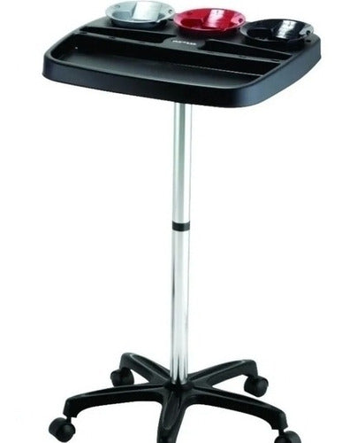 Casa Danubio Hairdressing Assistant Trolley with 3 Color Bowls and 3 Brushes 0