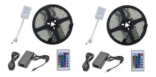 LED RGB Kit 10 Meters 5050 RGB Light Strip + Controller + Power Supply 0