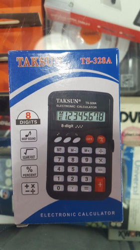 Taksun Mini Calculadora 8 Digitos Ts-328a Raiz Cuadrada Porcentajes 1