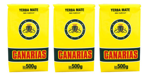 Yerba Mate Canarias Imported Traditional 500g x 3 Units 0