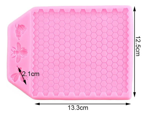 Dolcre Molde Silicona Texturizador Panal De Abejas Repostería 2