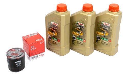 Castrol Kit Service Filtro Aceite + Power1 10w50 Honda Africa Xrv750 0