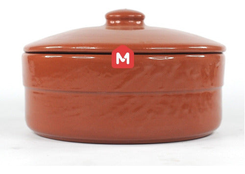 Terrina Enameled Clay Pot Set 24 cm + 6 Stackable Enameled Casserole 16 cm for Oven 3