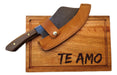 Maderasartesanales Rustic Grilling Set - Wood Cutting Board & Japanese Hatchet Gift 0