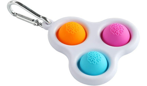 Pop It Fidget Toy Keychain Set of 3 Bubble Sensory Antistress 6