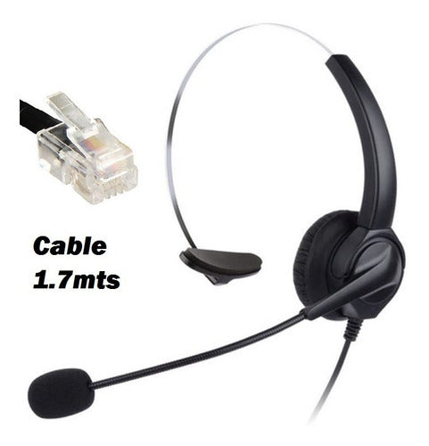 Auricular Headset Vincha Cabezal P/ Telefono Ip Yealink 1