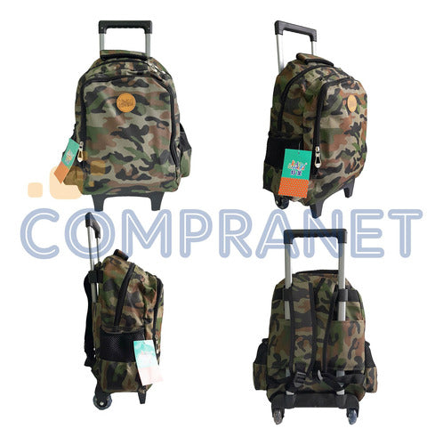 Compranet Camouflaged Backpack with Trolley 15 inches - 12897 6