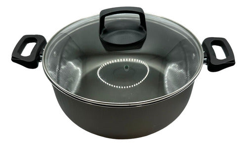 LeviBlanc Non-Stick Teflon Casserole Pot with Glass Lid 24 cm Brazil 0